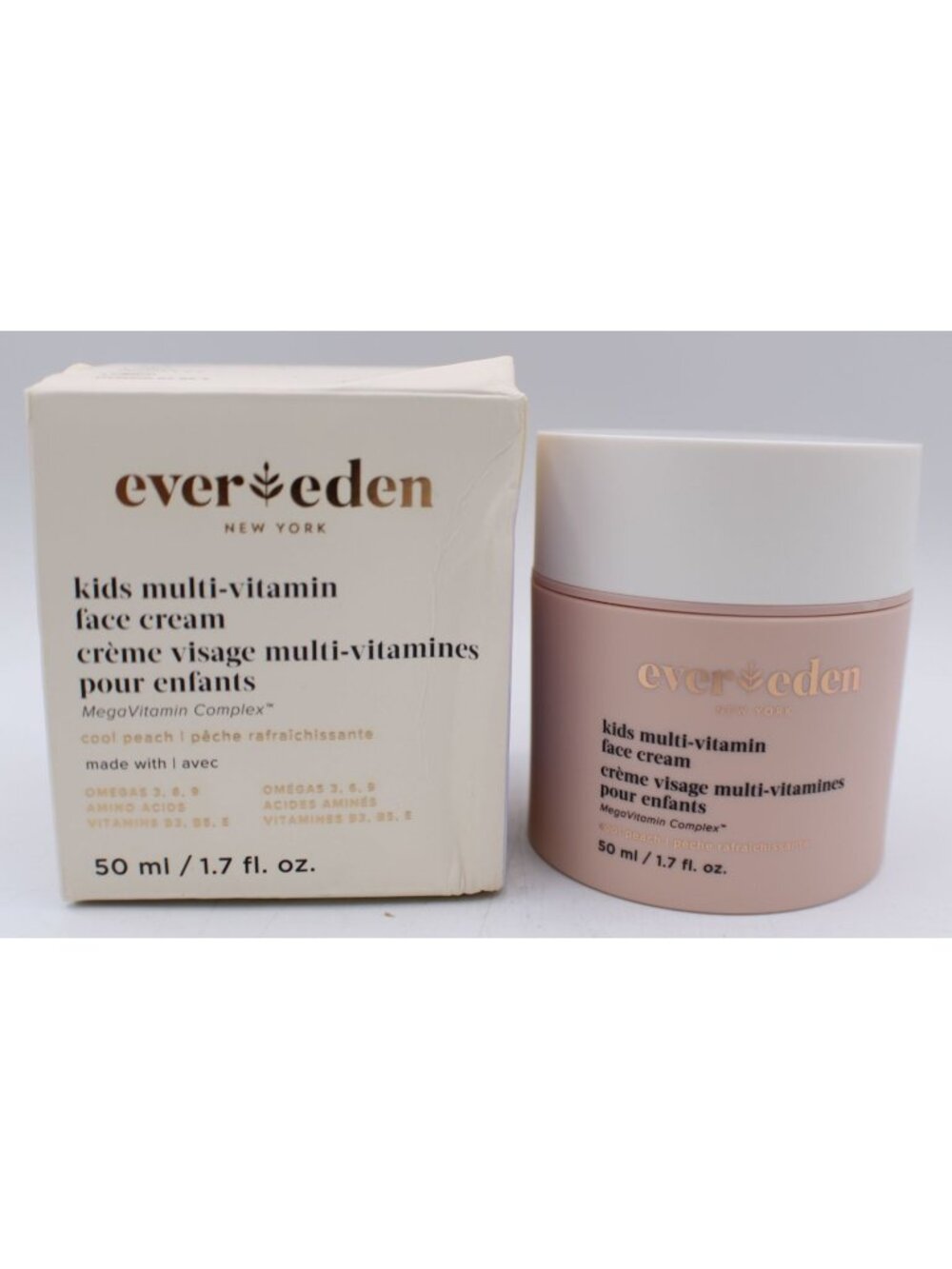 Ever Eden Kids Multi‑Vitamin Face Cream Cool Peach Hydrating Moisturizer 1.7floz